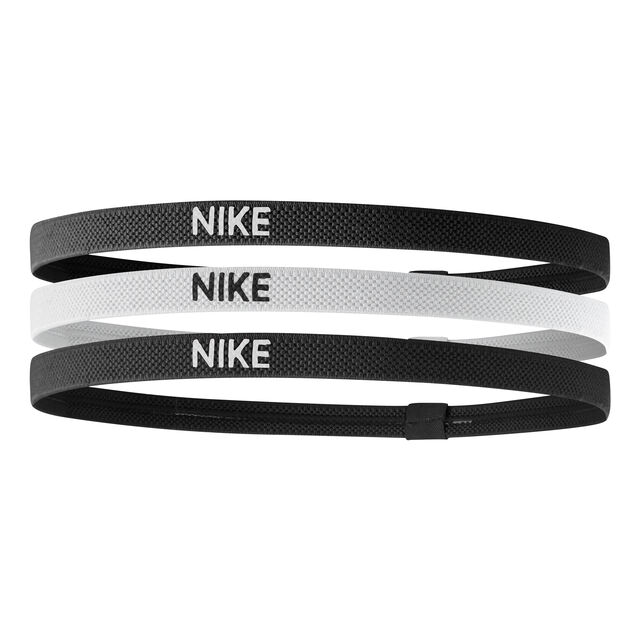 Nike Elastic Bandeau  Cheveux  Pack De 3 Gris Fonc  Blanc 